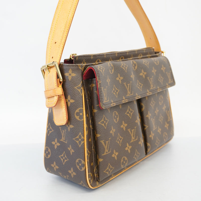 Auth Louis Vuitton Monogram Viva Cite GM M51163 Womens HandbagShoulder Bag