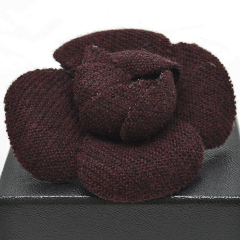 Chanel CHANEL Corsage Camellia Dark Brown Brooch Ladies