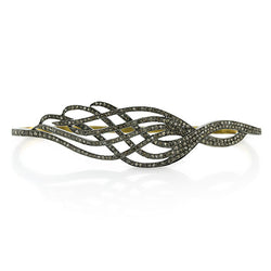 18k Gold Palm Bracelet Jewelry� Pave Set Diamond 925 Sterling Silver