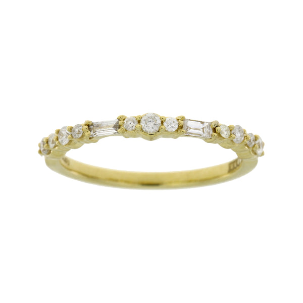 .30ct Diamond Wedding Band Ring 14KT Yellow Gold