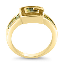 14k Yellow Gold 3/4ct TDW Treated Yellow Baguette Cut Diamond Fashion Ring(I2-I3)