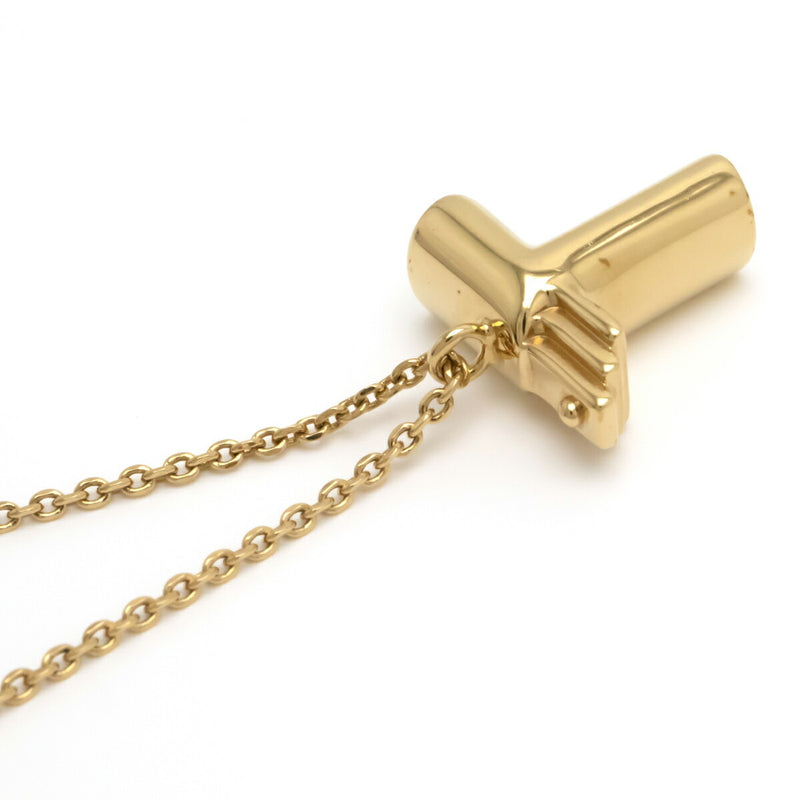 LOUIS VUITTON Louis Vuitton Necklace & ME T Initial Alphabet Pendant GP Gold M61075
