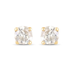 0.20 Carat Genuine LC Diamond 14K Yellow Gold Earrings