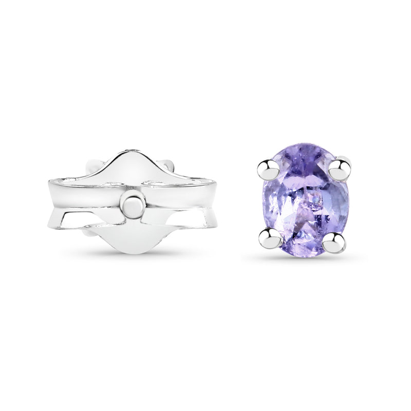 0.34 Carat Genuine Tanzanite .925 Sterling Silver Earrings