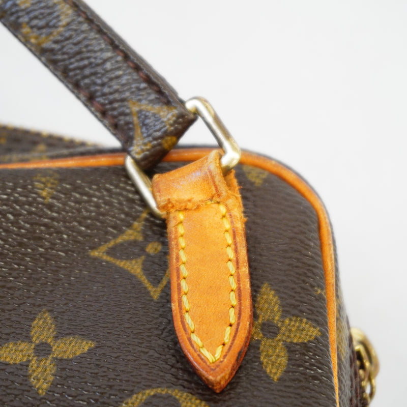Auth Louis Vuitton Shoulder Bag Monogram Pochette Marley Bandolier M51828